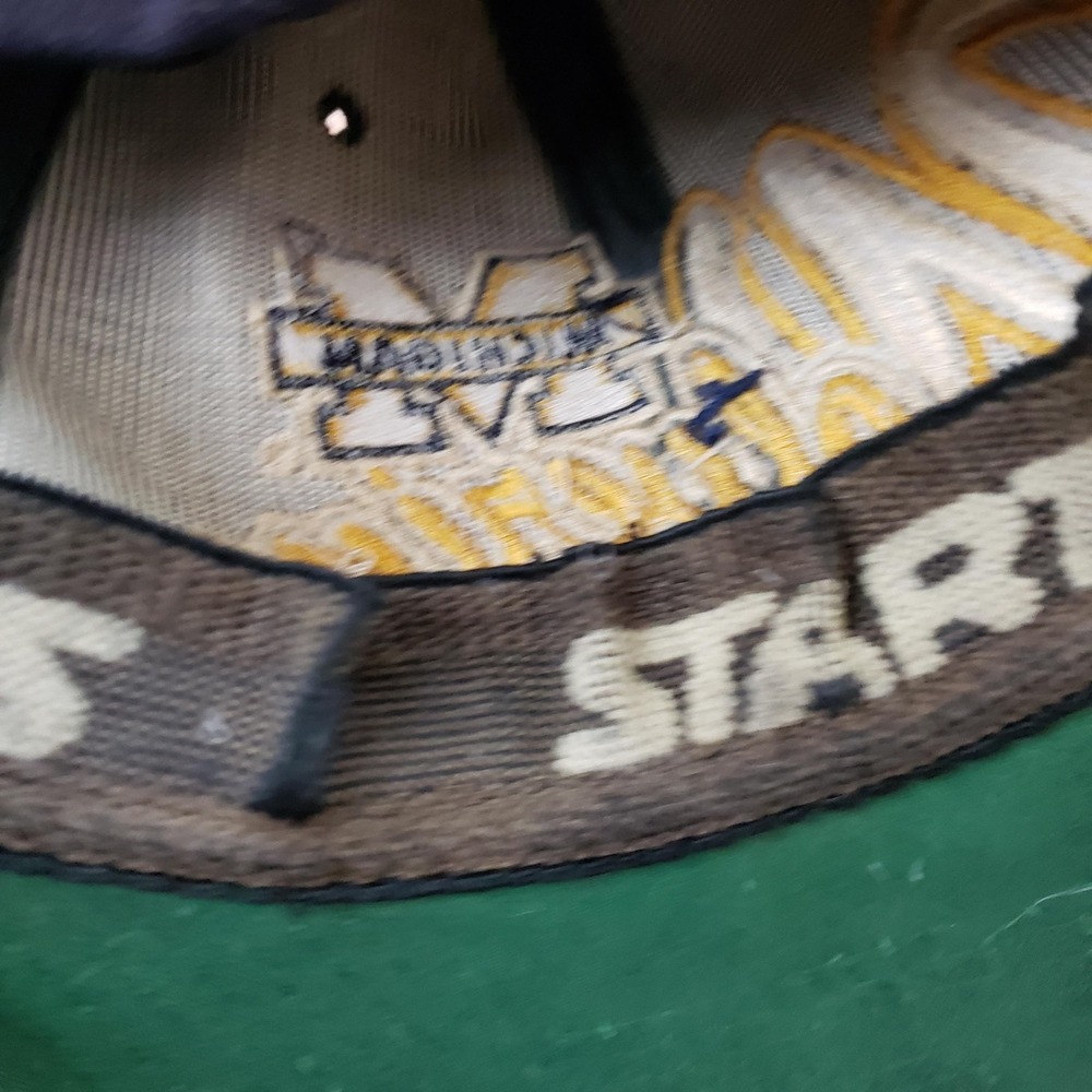 Vintage Michigan Wolverines Hat Cap Fitted Mens‎ 7-7 3/4 NCAA Starter 90s - Picture 8 of 11